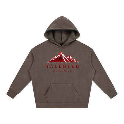 Worldwide Mountain Oversize Fleeced Hoodie