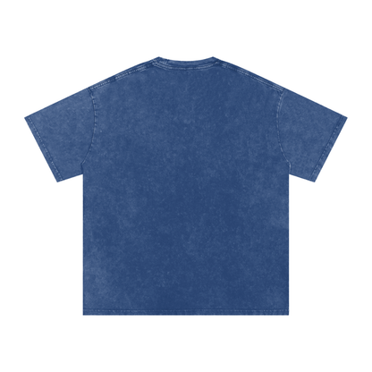 T Logo Snow Washed Oversized Cotton T-Shirt
