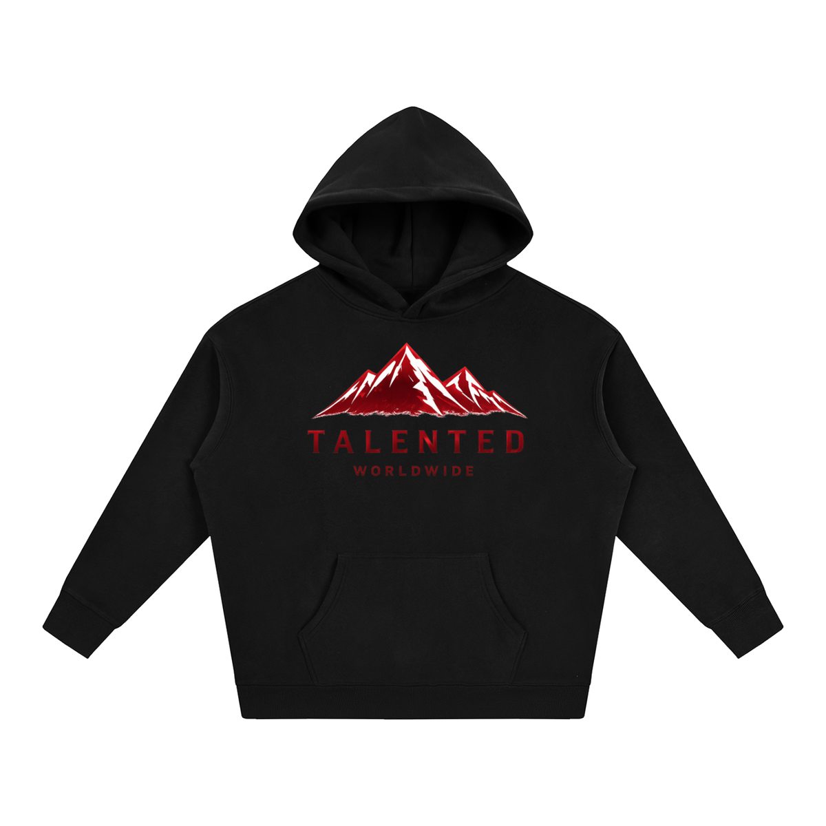 Worldwide Mountain Oversize Fleeced Hoodie