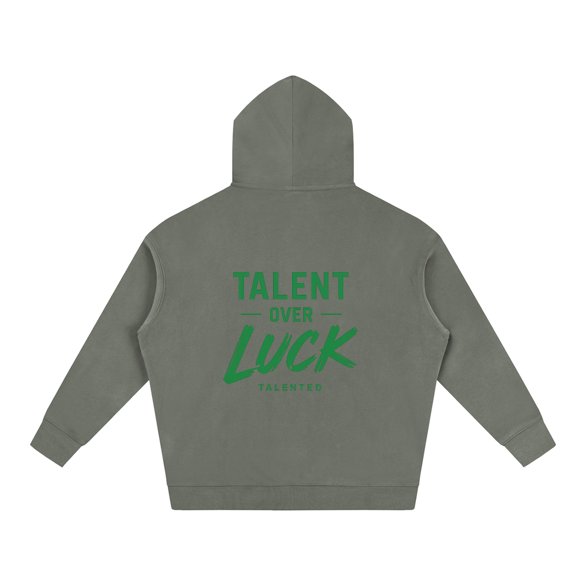 Classic Talent Over LUCK Oversize Fleeced Hoodie